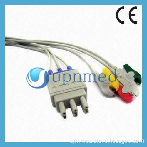 3-Lead ECG Trunk Cable and Leads for Patient Monitor